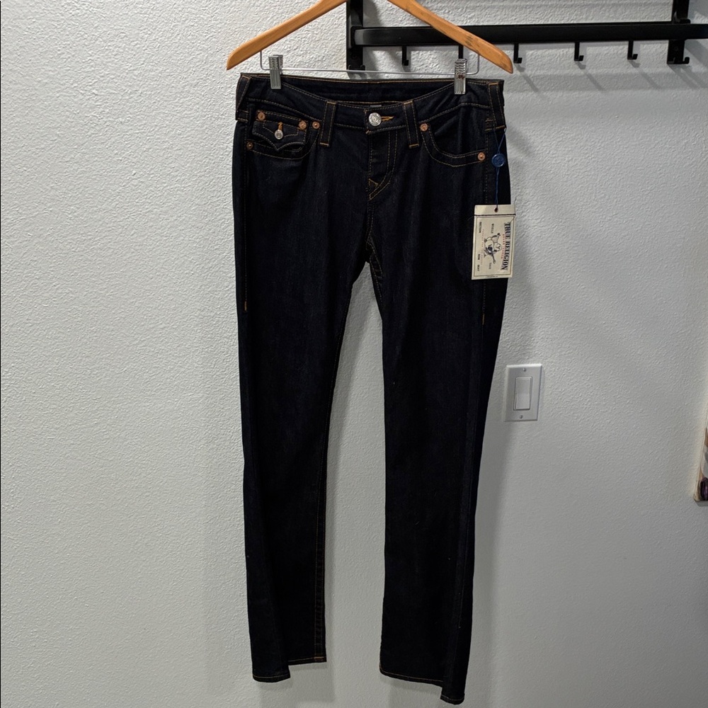 True Religion Women's Dark Indigo Skinny Jeans